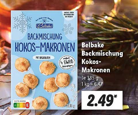 Belbake Backmischung Kokos-Makronen