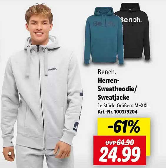 Bench. Herren-Sweathoodie/Sweatjacke