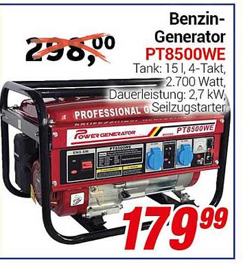 Benzin-Generator PT8500WE