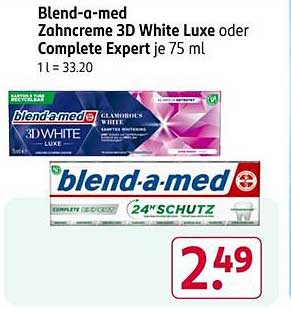 Blend-a-med Zahnpasta 3D White Luxe oder Complete Expert 75 ml