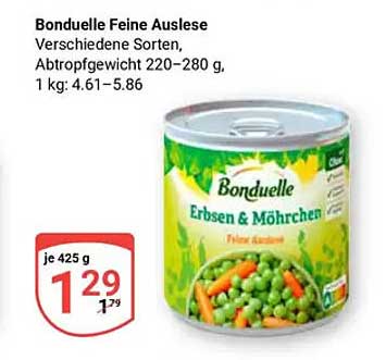 Bonduelle Feine Auslese Erbsen & Möhrchen