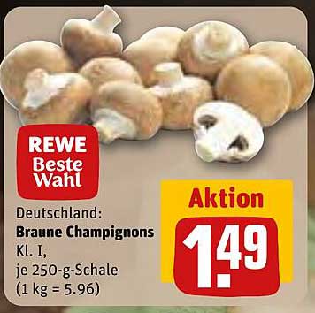 Braune Champignons