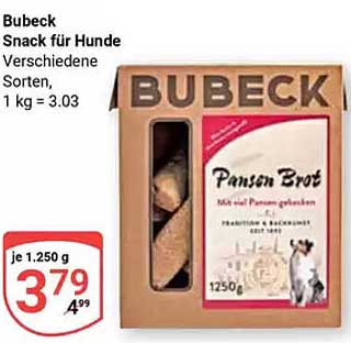 Bubeck Snack für Hunde