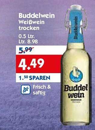 Buddelwein Weißwein trocken