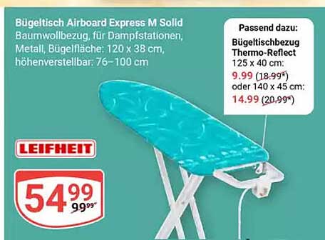 Bügeltisch Airboard Express M Solid