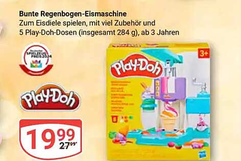 Bunte Regenbogen-Eismaschine