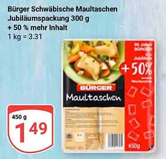 Bürger Schwäbische Maultaschen