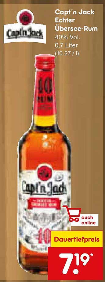 Capt'n Jack Echter Übersee-Rum