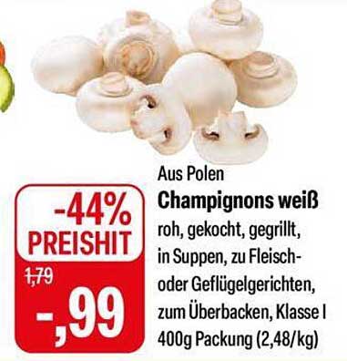 Champignons weiß