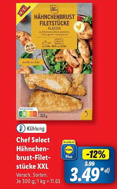 Chef Select Hähnchenbrust-Filetstücke XXL