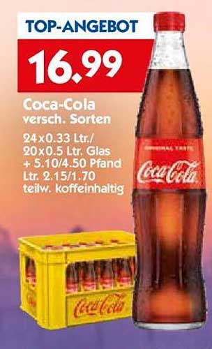 Coca-Cola verschied. Sorten