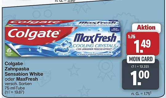 Colgate Zahnpasta Sensation White oder MaxFresh