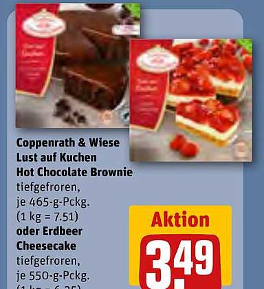 Coppenrath & Wiese Lust auf Kuchen Hot Chocolate Brownie oder Erdbeer Cheesecake