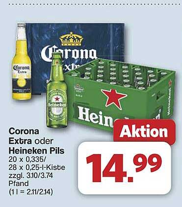 Corona Extra oder Heineken Pils