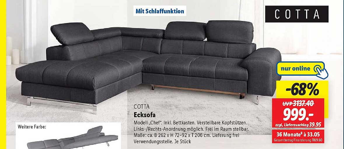 COTTA Ecksofa