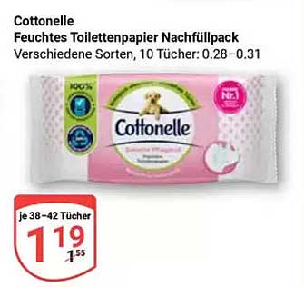 Cottonelle Feuchtes Toilettenpapier Nachfüllpack