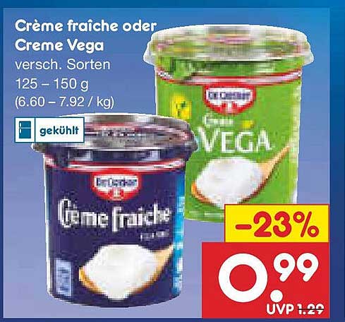 Crème fraîche oder Creme Vega