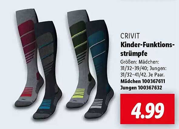 CRIVIT Kinder-Funktionsstrümpfe