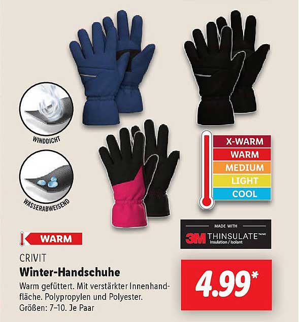 CRIVIT Winter-Handschuhe