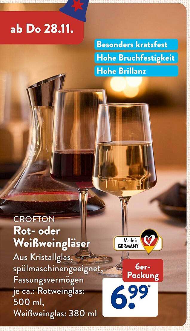 CROFTON Rot- oder Weißweingläser