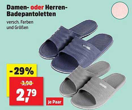 Damen- oder Herren-Badepantoletten