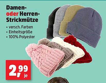 Damen- oder Herren-Strickmütze