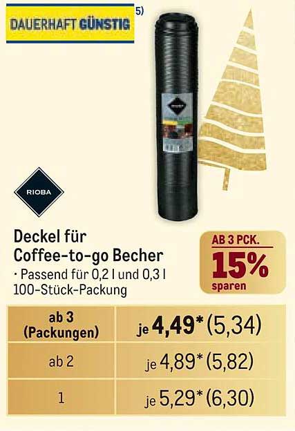 Deckel für Coffee-to-go Becher