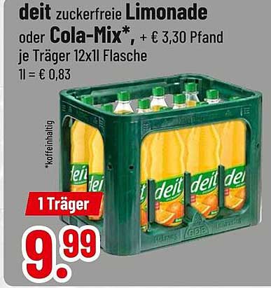 deit zuckerfreie Limonade oder Cola-Mix*