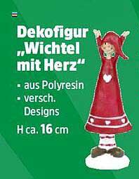 Dekofigur „Wichtel mit Herz“