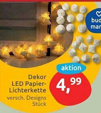 Dekor LED Papier-Lichterkette