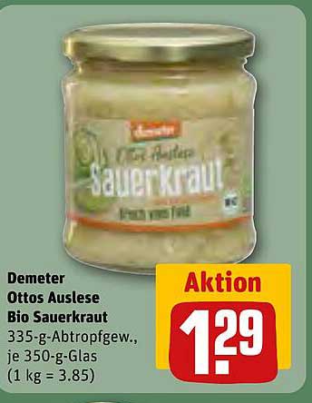 Demeter Ottos Auslese Bio Sauerkraut