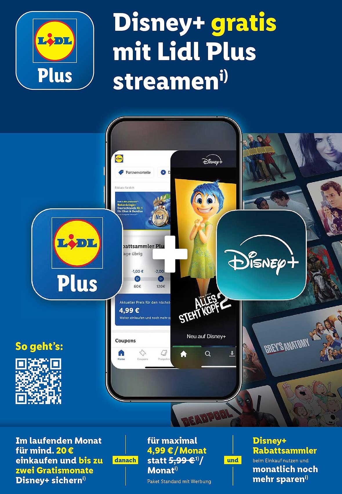 Disney+ gratis mit Lidl Plus streamen