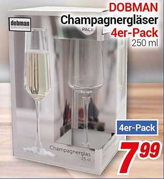 DOBMAN Champagnergläser 4er-Pack