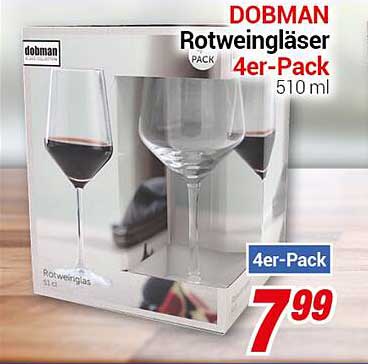 DOBMAN Rotweingläser 4er-Pack