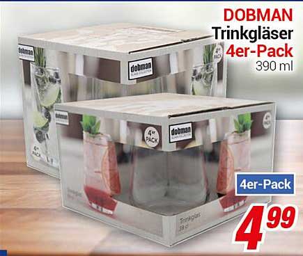 DOBMAN Trinkgläser 4er-Pack