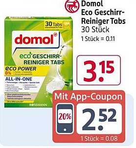 Domol Eco Geschirr-Reiniger Tabs