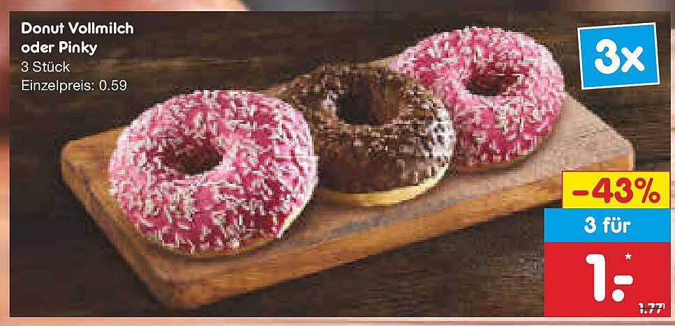 Donut Vollmilch oder Pinky