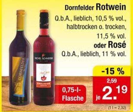 Dornfelder Rotwein oder Rosé