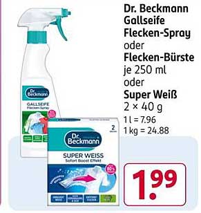 Dr. Beckmann Gallseife Flecken-Spray oder Flecken-Bürste