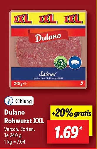 Dulano Rohwurst XXL