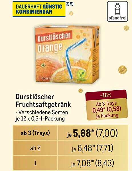 Durstlöscher Fruchtsaftgetränk