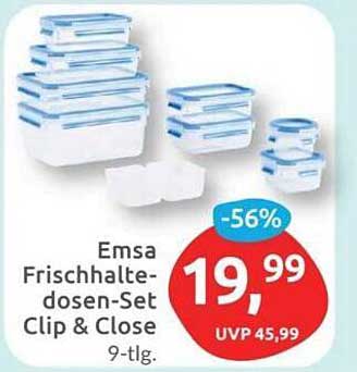 Emsa Frischhaltedosen-Set Clip & Close 9-tlg.