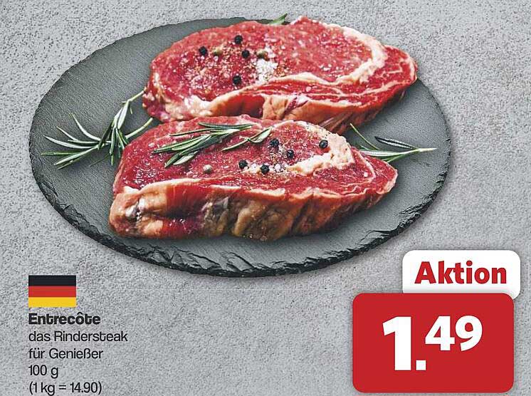 Entrecôte das Rindersteak für Genießer