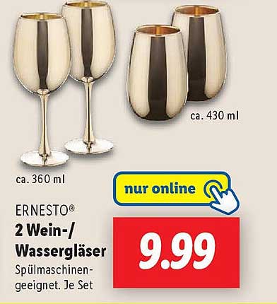 ERNESTO® 2 Wein-/Wassergläser