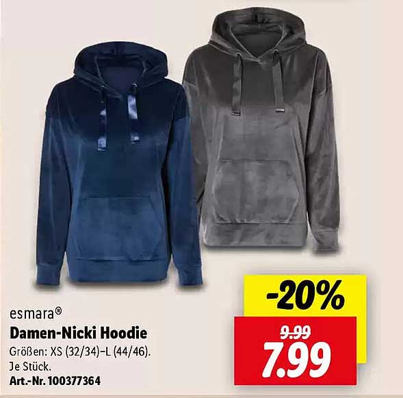 esmará® Damen-Nicki Hoodie