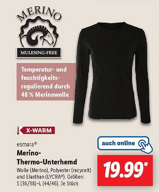 esmará Merino-Thermo-Unterhemd