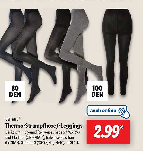 esmara® Thermo-Strumpfhose/-Leggings