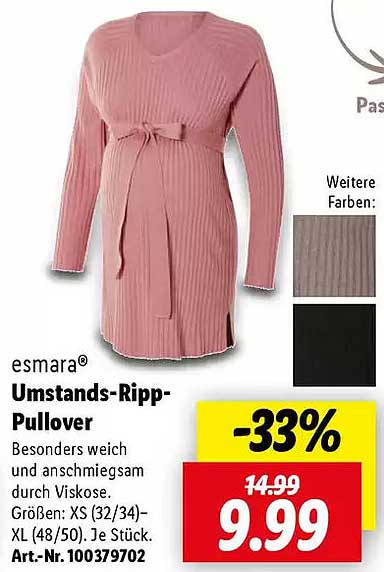 esmara® Umstands-Ripp-Pullover