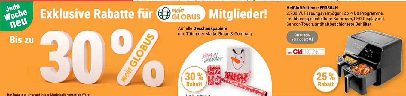 Exklusive Rabatte für mein GLOBUS Mitglieder!