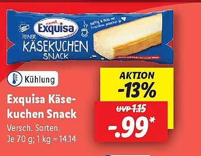 Exquisa Käsekuchen Snack